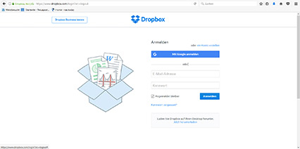 Einrichtung von Filehosting-Diensten wie z.B. Dropbox