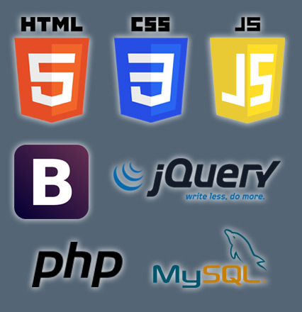 Webseiten Erstellung in HTML5 und PHP7 mit Anwendung von CSS3, JavaScript, Bootstrap und jQuery – mySQL Datenbanken